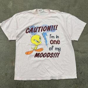 Vintage 90s Looney Tunes Tweetie Bird Graphic Shirt Size XL